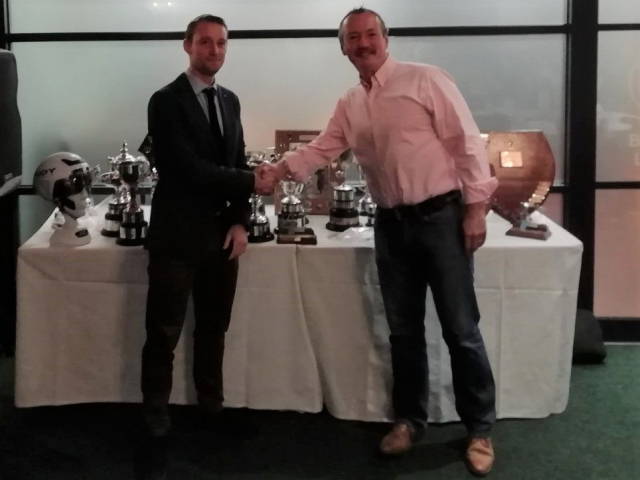 Daryl stroud receiving his trophies