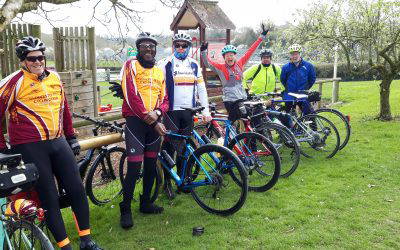 A cold day in April for the A ride to Upton